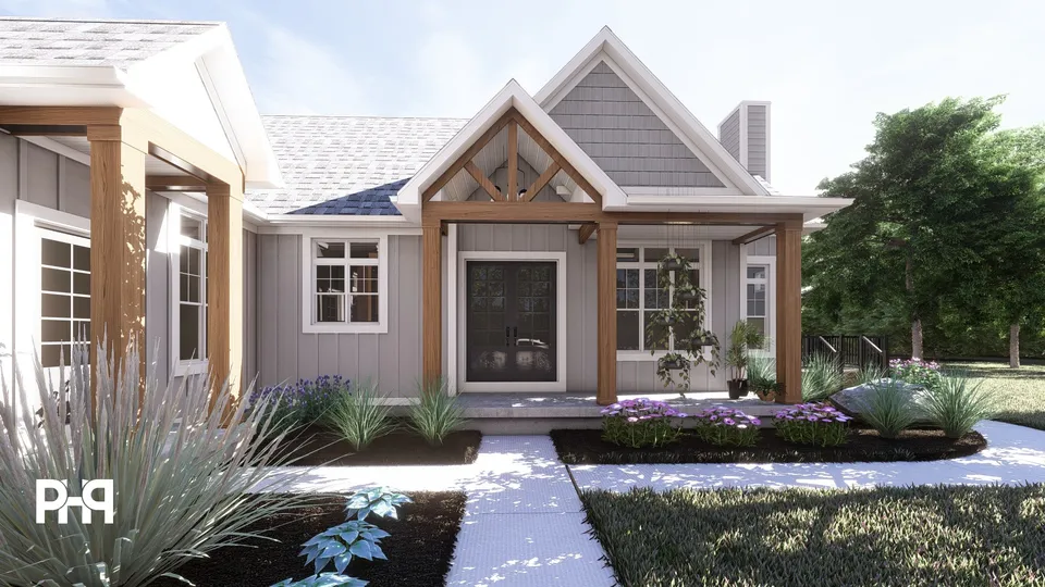 The Maple house plan, exterior view 3